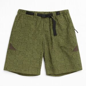 Men’s Green Nylon Hiking Swim Shorts Mesh Lined Belted UPF 50 Size L LL Bean